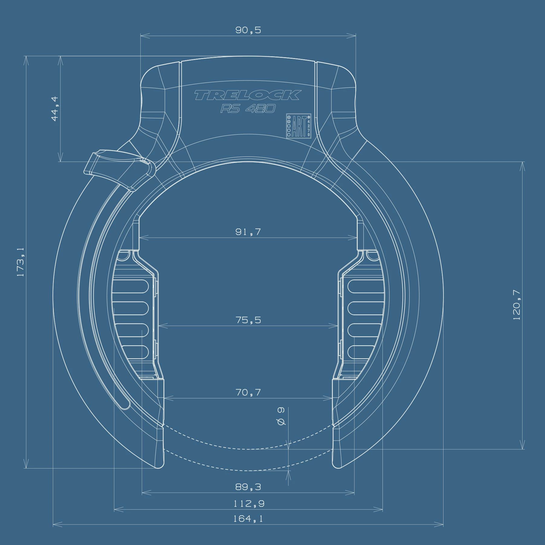 Trelock -Antivol De Cadre RS 480 XL 3 Trelock -Antivol De Cadre RS 480 XL – Image 3